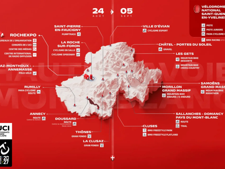 Le calendrier des Championnats du Monde de cyclisme 2027